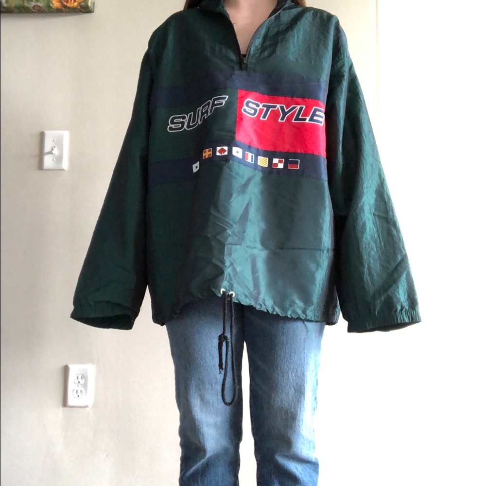 Vintage surf style wind breaker jacket